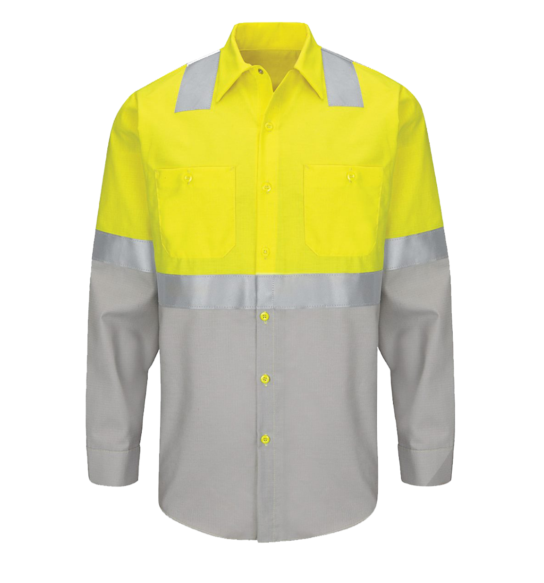red kap hi vis long sleeve shirt