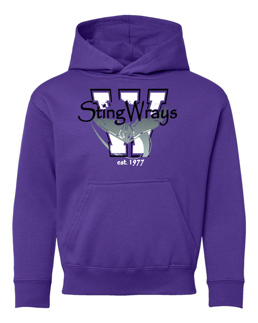 Youth Purple Hoodie | Wray Sting Wrays Swim Team Hoodie