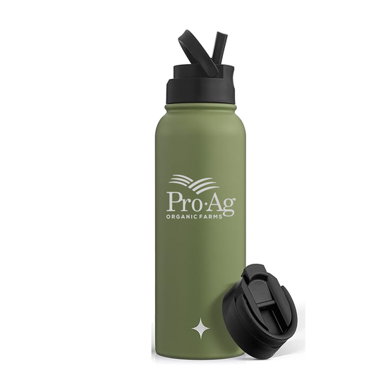 Triple Insulated Water Bottle with Straw Lid AND Flip Lid