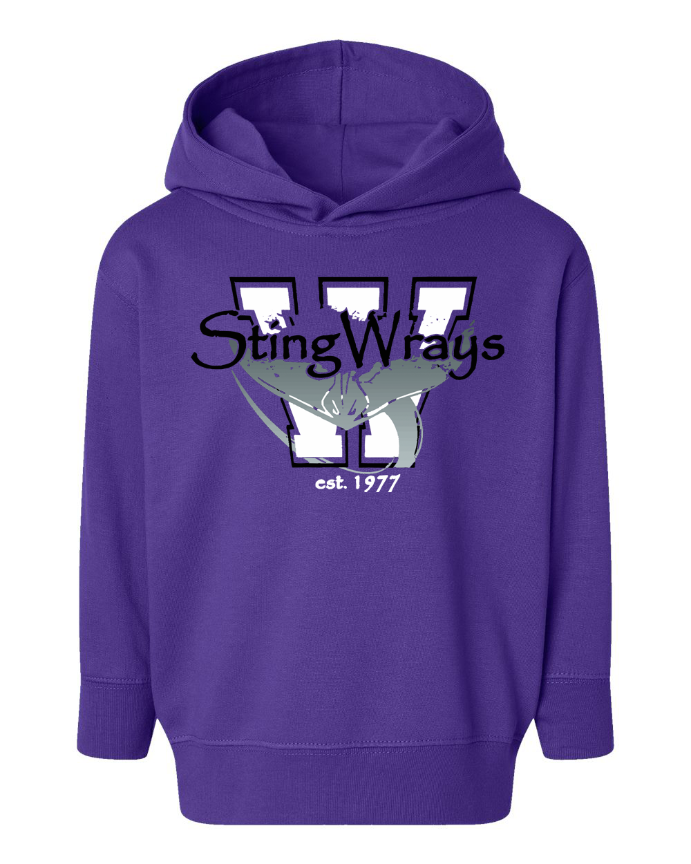 toddler purple hoodie | wray sting wrays swim team hoodie