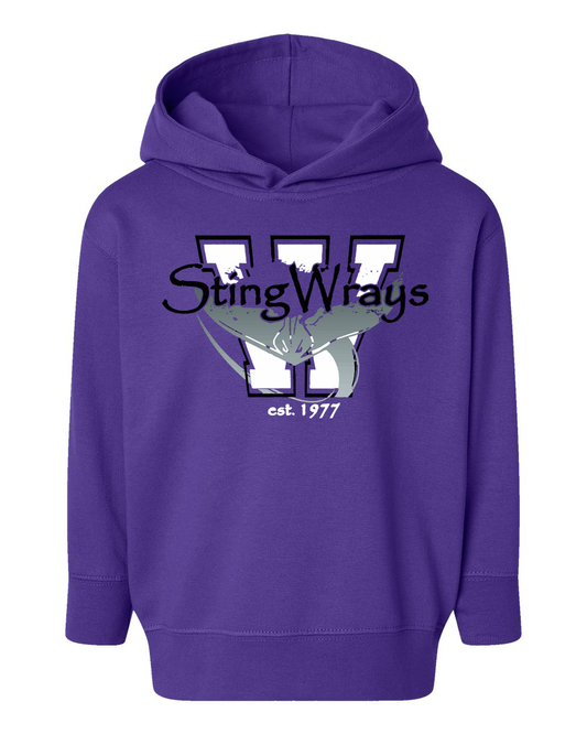 Toddler Purple Hoodie | Wray Sting Wrays Swim Team Hoodie