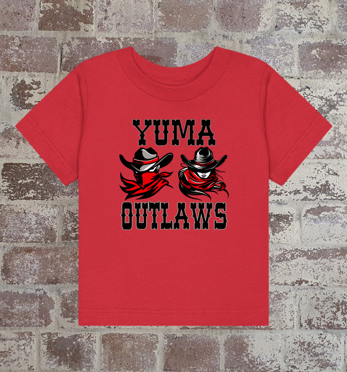 yuma outlaws toddler t-shirt: for cute lil outlaws only!
