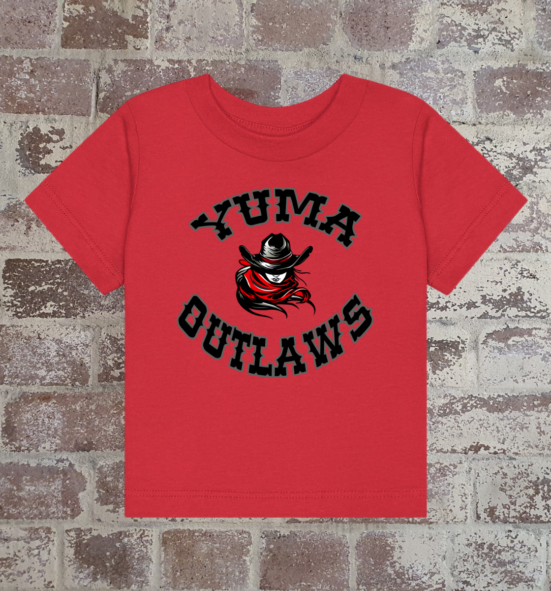 yuma outlaws toddler t-shirt: for cute lil outlaws only!