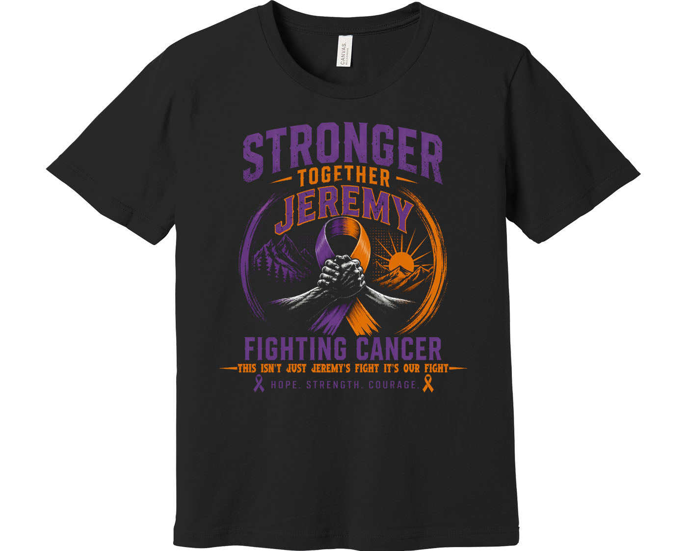stronger together fundraising tee | supporting jeremy’s fight against cancer