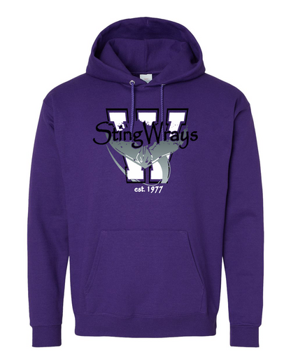 Adult Purple Hoodie | Wray Sting Wrays Swim Team Hoodie