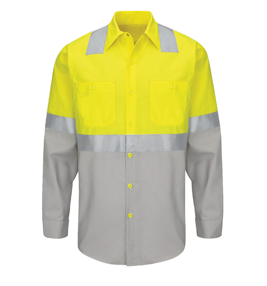 Red Kap Hi Vis Long Sleeve Shirt